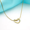Interlocking Knot Heart Snake Chain Necklace