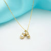 Two Peas in a Pod" Pearl & Crystal Charm Necklace