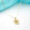 Crystal Pavé Sunflower Pendant Necklace