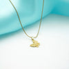 Golden Butterfly Crystal Pendant Necklace