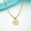 Golden Floral Medallion Pendant Necklace