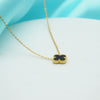 Elegant Black Clover Pendant Necklace for Women