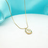Golden Tulip Pearl Pendant Necklace