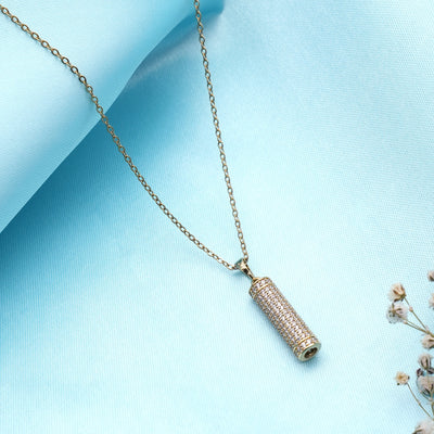 Aurora Cylinder Pendant Necklace