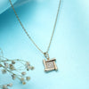 Minimal Square Crystal Pendant Necklace