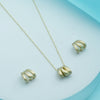 Trio Curve Necklace & Stud Earrings Set