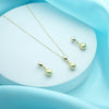 Golden Dewdrop Necklace & Earrings Set