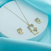 Lumine Lock Geometric Necklace & Earrings Set