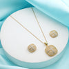 Lumina Cross Pave Necklace & Stud Earrings Set