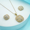 Lumina Cross Pave Necklace & Stud Earrings Set