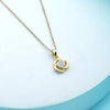 Minimal Crystal Circle Necklace