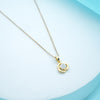 Minimal Crystal Circle Necklace