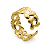 Designer Gold Abstract Cuff Bracelet – Luxury Statement Jewelry