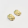 Contemporary Gold Link Stud Earrings