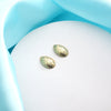 Hammered Gold Oval Studs
