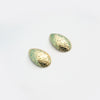 Hammered Gold Oval Studs