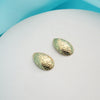 Hammered Gold Oval Studs