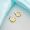 Modern Floral Gold Stud Earrings