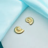 Gold Spiral Stud Earrings – Nautilus Shell Design