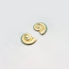 Gold Spiral Stud Earrings – Nautilus Shell Design