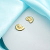 Gold Spiral Stud Earrings – Nautilus Shell Design