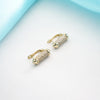 Modern Gold Pavé Huggie Earrings for Women