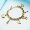 Statement Gold Charm Bracelet – Adjustable Chain Jewelry