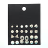 Modern & Classic Stud Earring Set – 12 Pairs