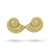 Gold Spiral Stud Earrings – Nautilus Shell Design