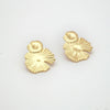 Modern Floral Gold Stud Earrings
