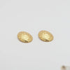 Hammered Gold Oval Studs