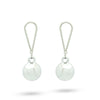 Minimal Silver Ball Drop Earrings for Women