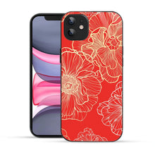 Bornstud Bold Floral Printed Case Red & Golden