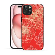Bornstud Bold Floral Printed Case Red & Golden