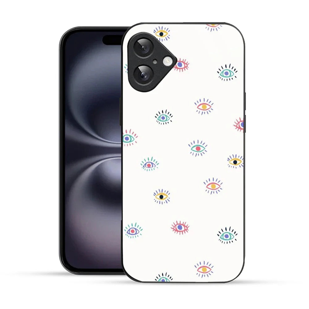 Bornstud Evil Eye Pattern Printed Case for iPhone 16 Plus