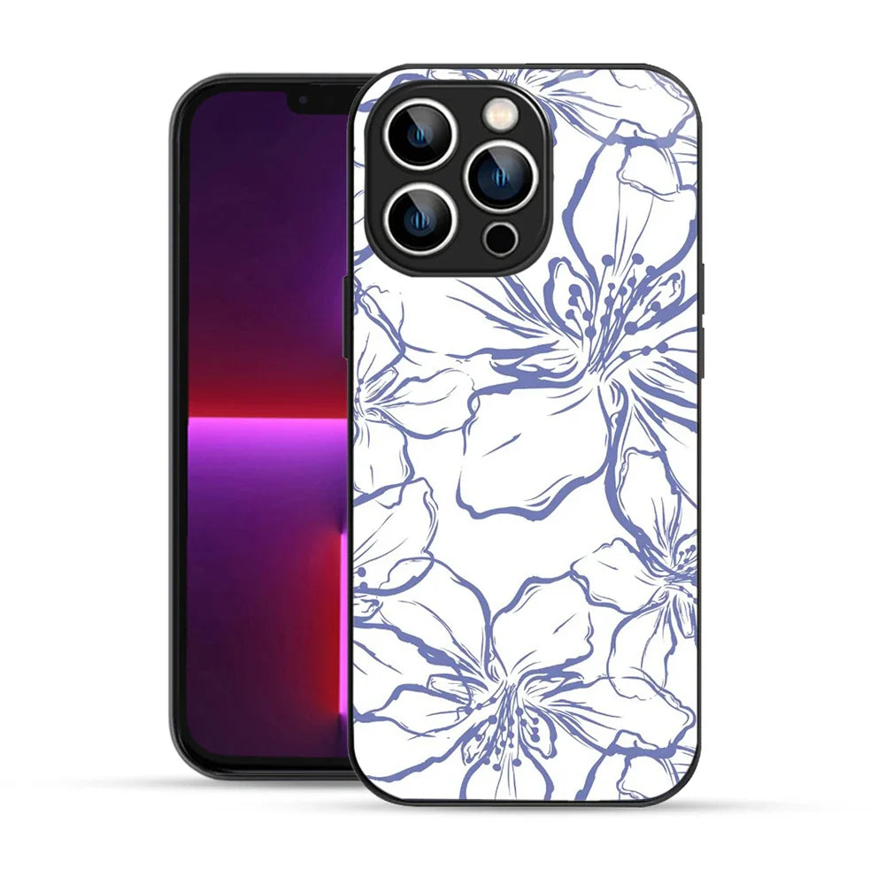 Bornstud  Floral Line Art Printed Case for iPhone 13 Pro Max