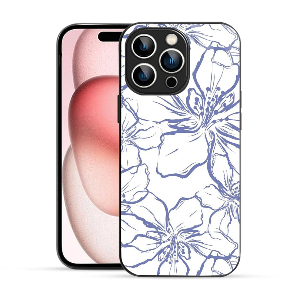 Bornstud  Floral Line Art Printed Case for iPhone 15 Pro Max