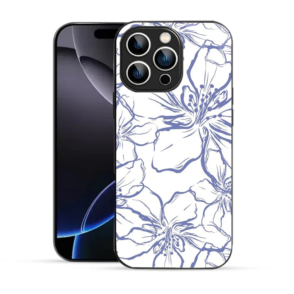 Bornstud  Floral Line Art Printed Case