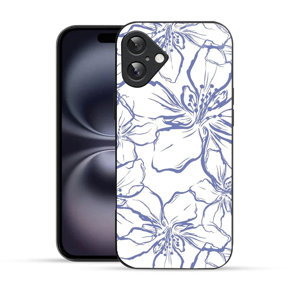 Bornstud  Floral Line Art Printed Case for iPhone 16 Plus
