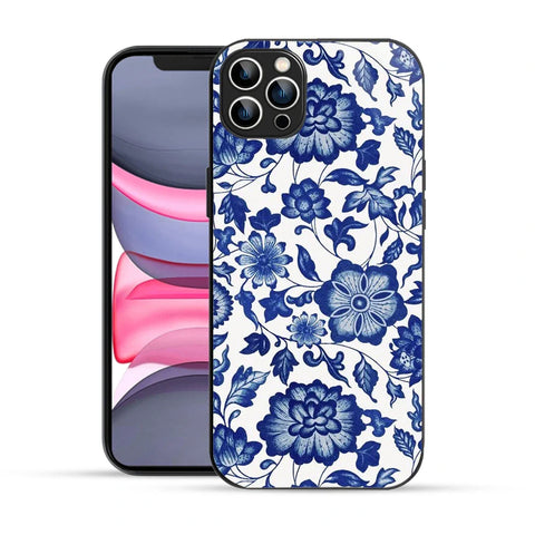 Bornstud  Vintage Floral Blue Printed Case for iPhone 12 Pro