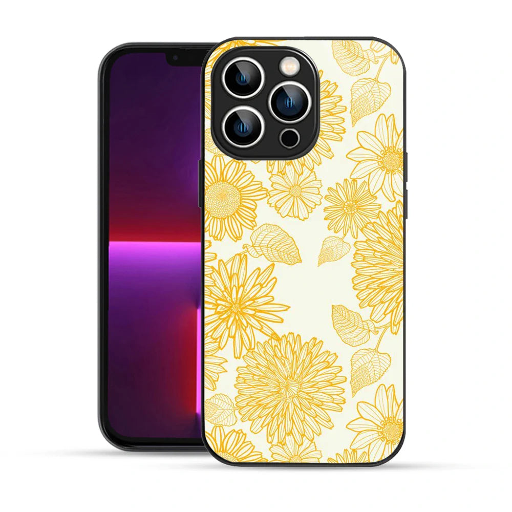 Bornstud Floral Bloom Printed Case for iPhone 13 Pro Yellow