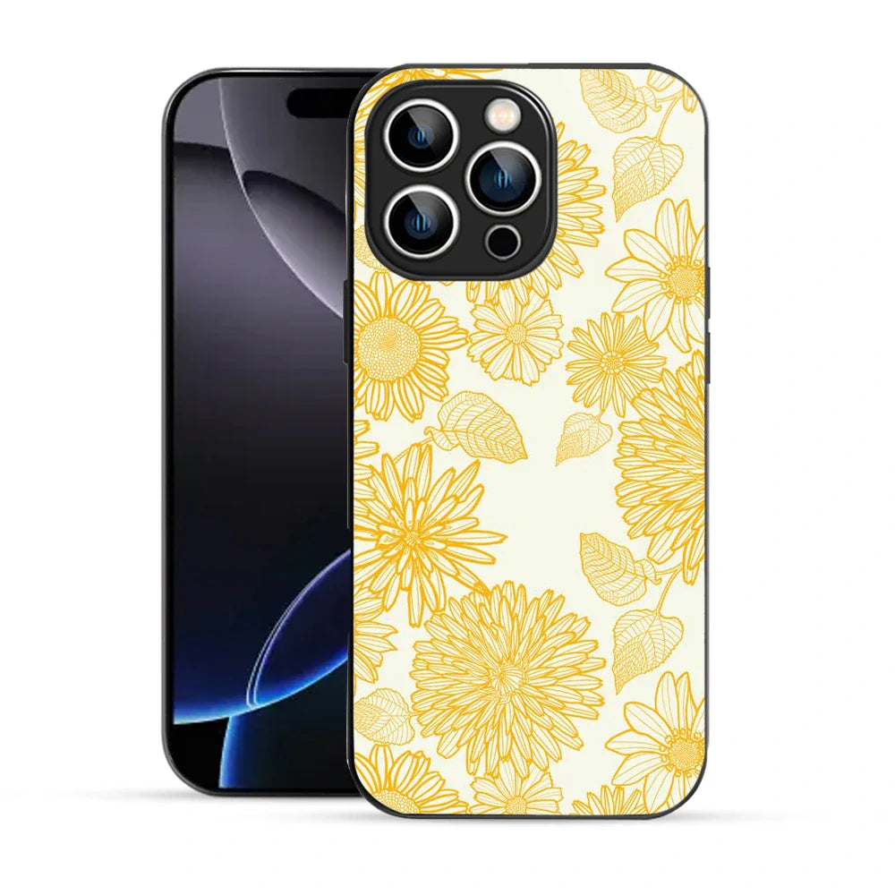 Bornstud Floral Bloom Printed Case for iPhone 16 Pro Yellow