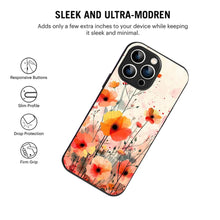 Bornstud Blooming Poppy Floral Printed Case for iPhone 13 Pro Max orange