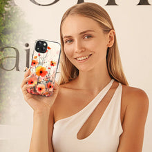 Bornstud Blooming Poppy Floral Printed Case for iPhone 14 Plus orange