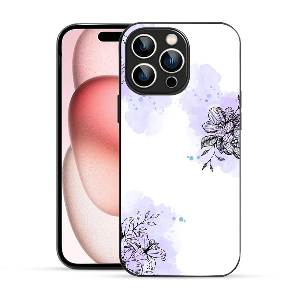 Bornstud Watercolor Floral Printed Case for iPhone 15 Pro