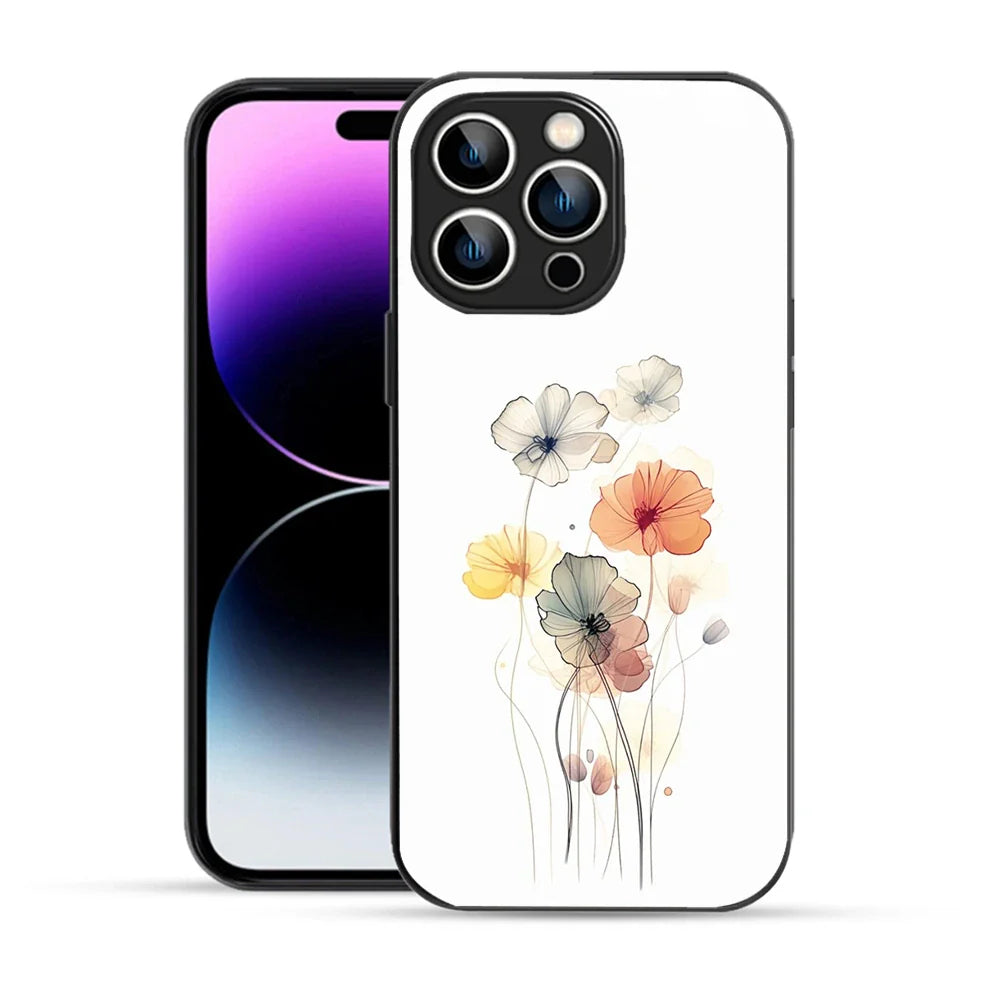 Bornstud Abstract Floral Printed Case for iPhone 14 Pro Max