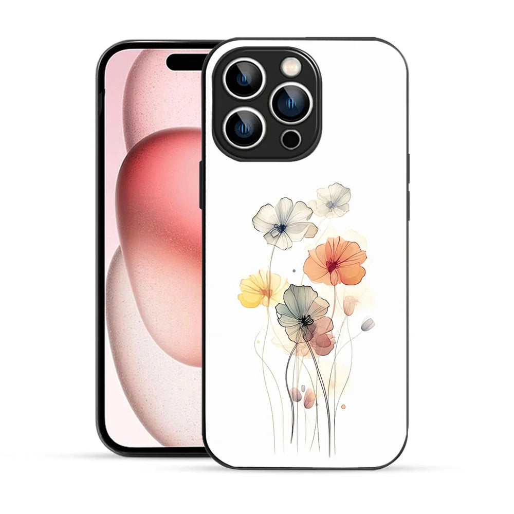 Bornstud Abstract Floral Printed Case for iPhone 15 Pro Max