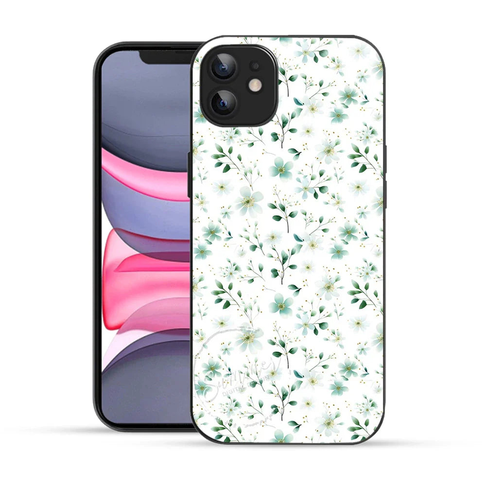 Bornstud Green Blossom Printed Case for iPhone 12