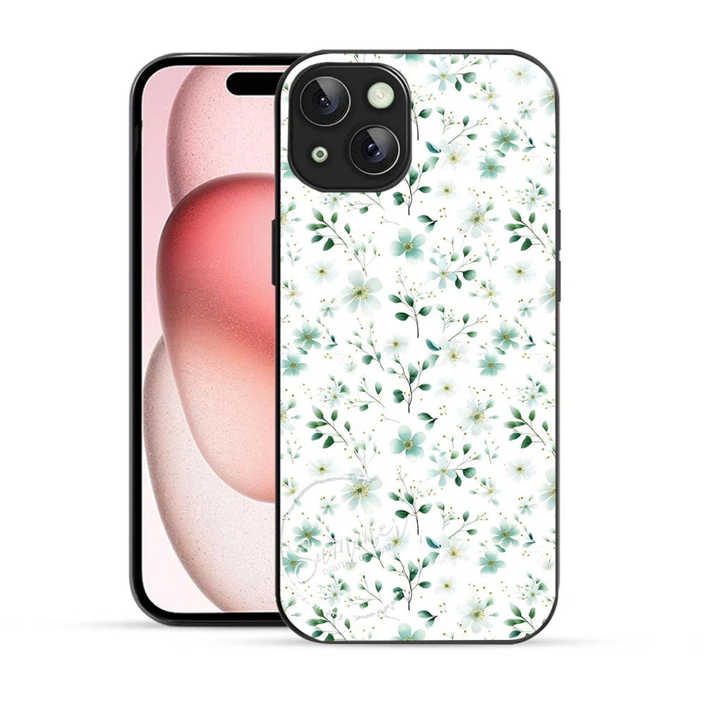 Bornstud Green Blossom Printed Case for iPhone 15