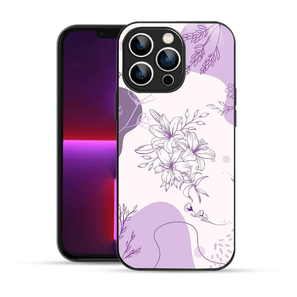 Bornstud Lavender Blossom Printed Case for iPhone 13 Pro purple